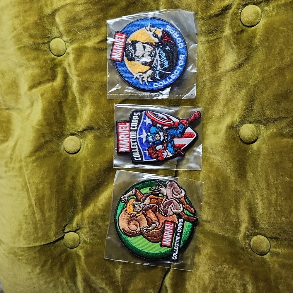 New in Package Loot Crate Collector Corps Collectable Marvel Patch Bundle of 3